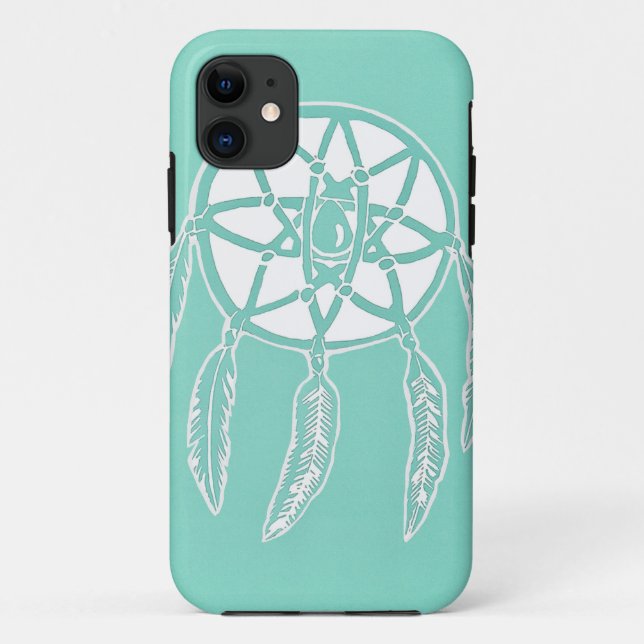 Turquoise Mint Dreamcatcher iPhone 5/5s Case (Back)