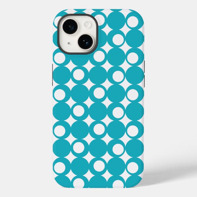 Turquoise Mod Ball Design @ Emporio Moffa Case-Mate iPhone Case (Back)