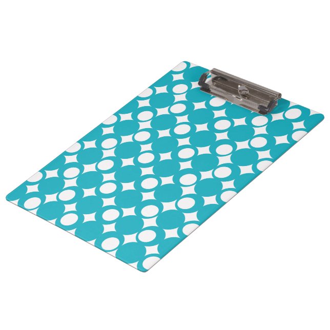 Turquoise Mod Ball Design @ Emporio Moffa Clipboard (Angled)