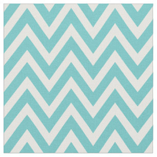 Turquoise Modern Chevron Stripes Fabric