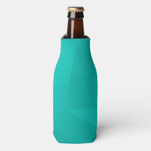 Turquoise, modern, cool, trendy geometric art bottle cooler