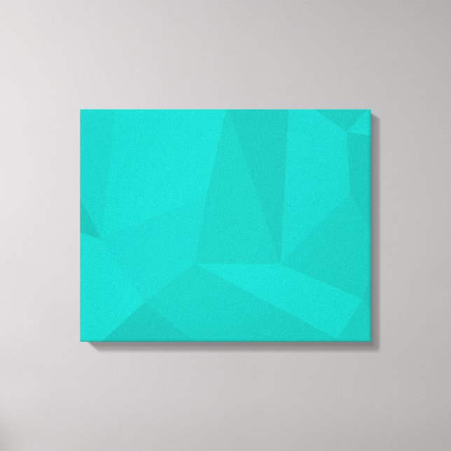 Turquoise, modern, cool, trendy geometric art canvas print (Front)