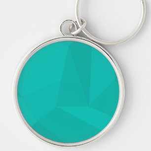 Turquoise, modern, cool, trendy geometric art key ring