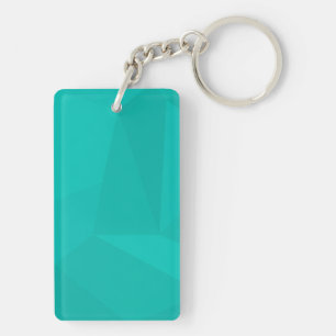 Turquoise, modern, cool, trendy geometric art key ring