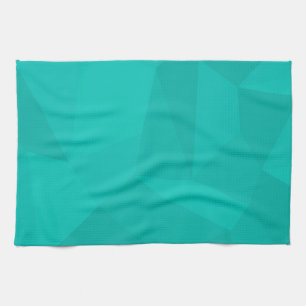 Turquoise, modern, cool, trendy geometric art tea towel