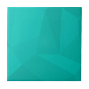 Turquoise, modern, cool, trendy geometric art tile