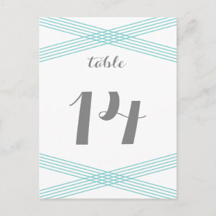 Turquoise Modern Deco Table Postcard