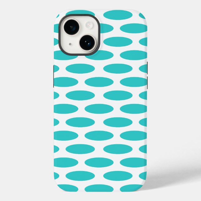 Turquoise Modern Oval at Emporiomoffa Case-Mate iPhone Case (Back)