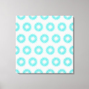 Turquoise Modern Sunbursts Canvas Print