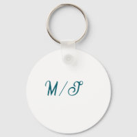 Turquoise monogram wedding couple name simple styl