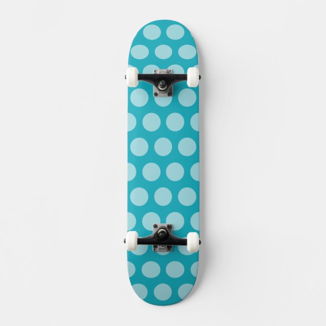 Turquoise Moroccan Dots Skateboard (Front)