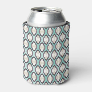 Turquoise Moroccan Pattern Can Cooler