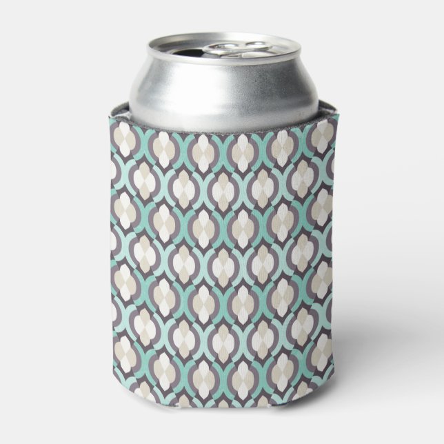 Turquoise Moroccan Pattern Can Cooler (Can Front)