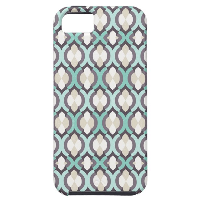 Turquoise Moroccan Pattern Case-Mate iPhone Case (Back)