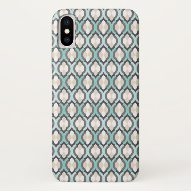 Turquoise Moroccan Pattern Case-Mate iPhone Case (Back)
