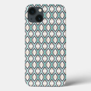 Turquoise Moroccan Pattern iPhone 13 Case