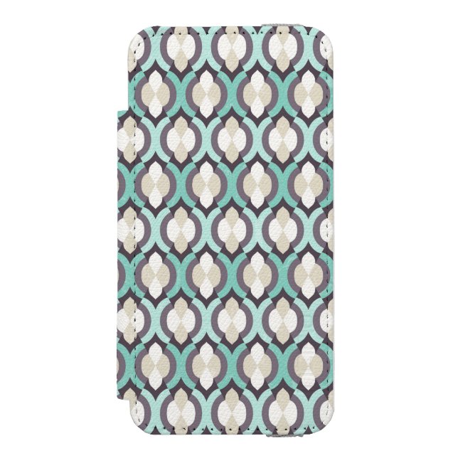 Turquoise Moroccan Pattern Incipio iPhone Wallet Case (Folio Front)