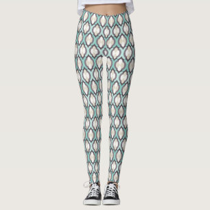Turquoise Moroccan Pattern Leggings