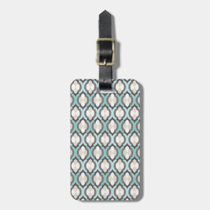 Turquoise Moroccan Pattern Luggage Tag