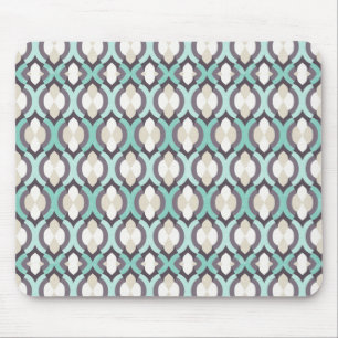 Turquoise Moroccan Pattern Mouse Mat