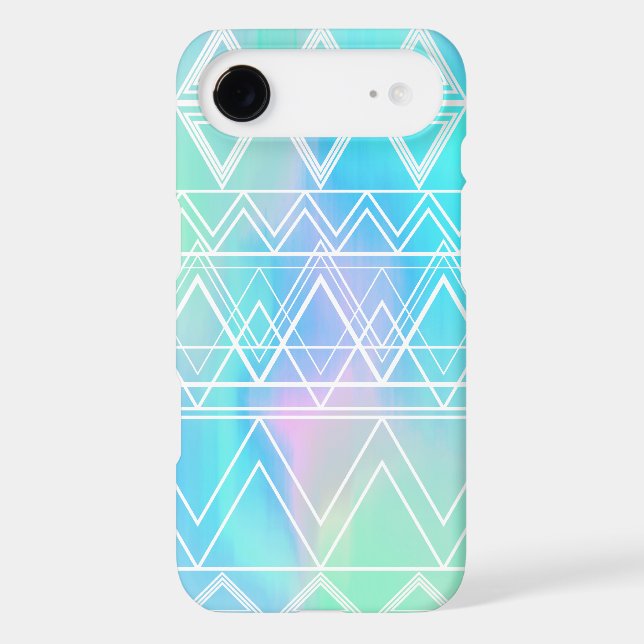 Turquoise Multi Tribal Case-Mate iPhone Case (Back)