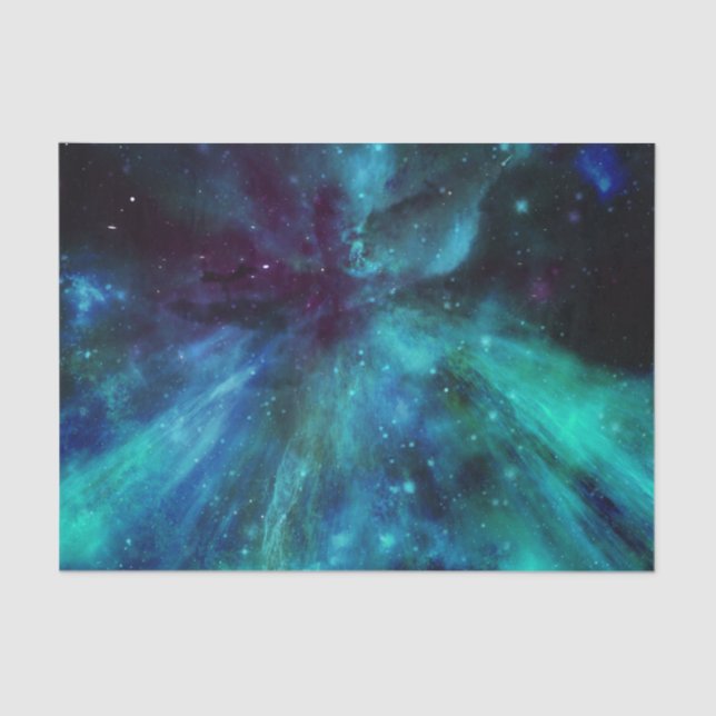 Turquoise N Purple Nebula Tissue Paper (Front)