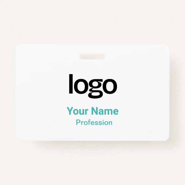 Turquoise Name Tags Badges ID Badge (Front)