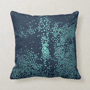 Turquoise & Navy blue Shagreen Cushion