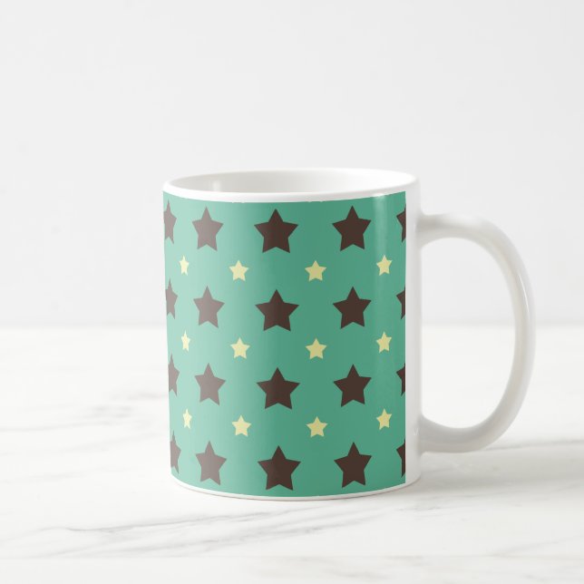 *Turquoise Nights Retro Stars* Mug (Right)