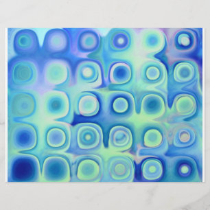 Turquoise Ocean Hues - Scrapbook Paper Letterhead