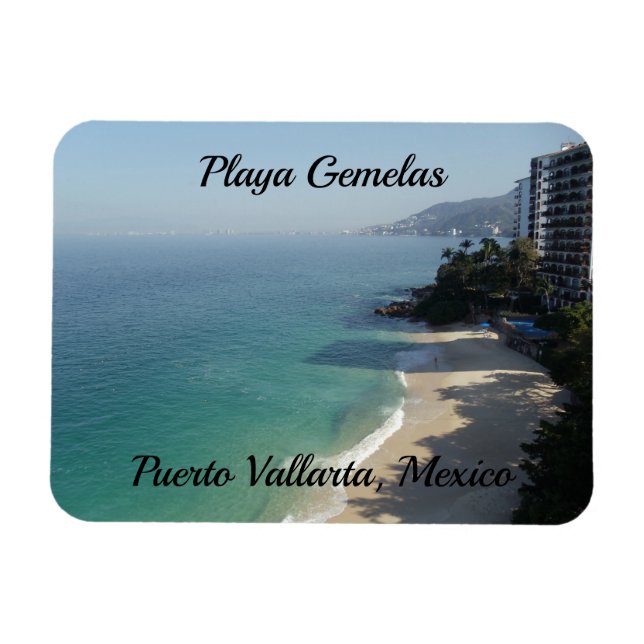 Turquoise ocean sand beach magnet (Horizontal)