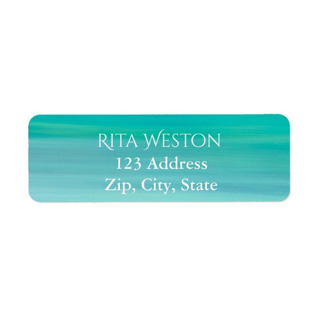 Turquoise ocean sea water address return (Front)