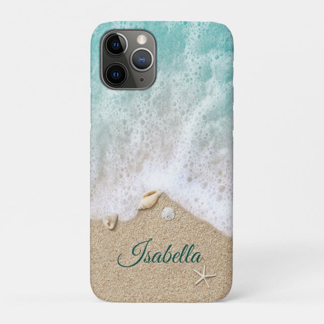 Turquoise Ocean Waves & Beach Sand Case-Mate iPhone Case (Back)