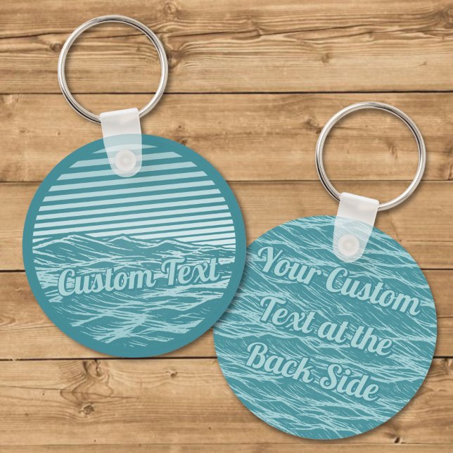 Turquoise Ocean Waves Icon Key Ring (Creator Uploaded)
