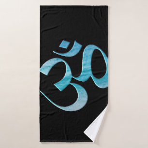 Turquoise Om Bath Towel