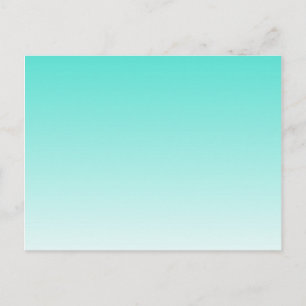 Turquoise Ombre Blank Postcard