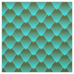 Turquoise Ombre Dragon Scales Fabric