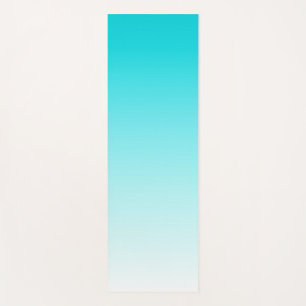 Turquoise ombre gradient yoga Mat