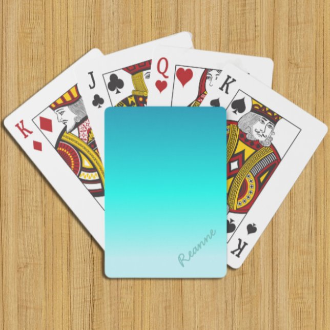 Turquoise Ombre Playing Cards (Creator Uploaded)