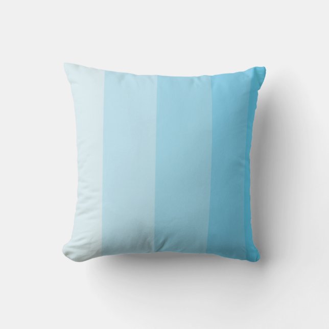 Turquoise Ombre Stripe Cushion (Front)