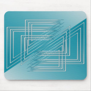 Turquoise opal white mouse mat