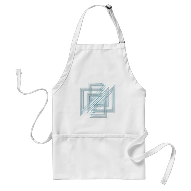 Turquoise opal white standard apron (Front)