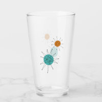 Turquoise Orange Franciscan Starburst Mid Century