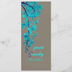 TURQUOISE ORCHIDS/RENANTHERA/DIY colour Invitation