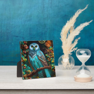 Turquoise owl plaque