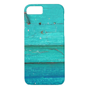 turquoise painted wood iPhone 8/7 case