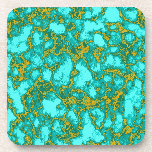 Turquoise Pattern Coaster (Front)