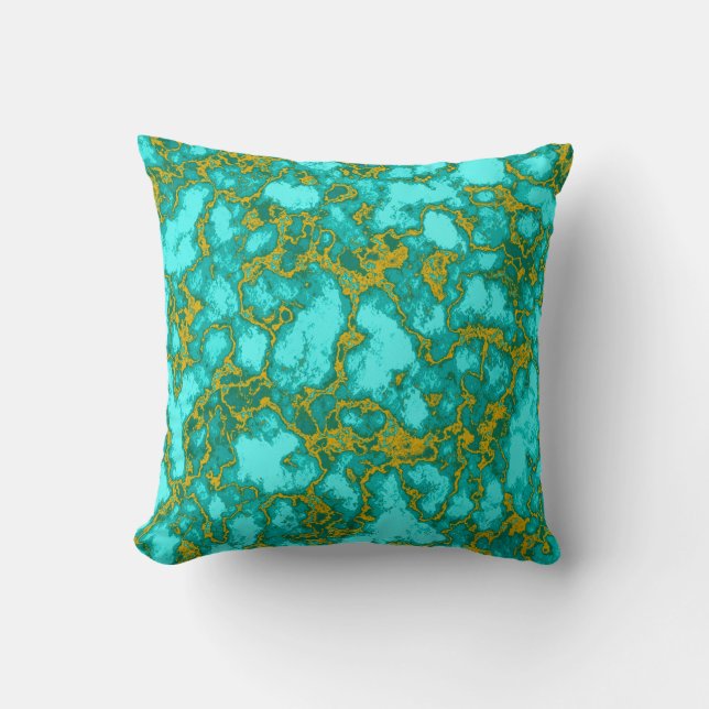 Turquoise Pattern Cushion (Front)