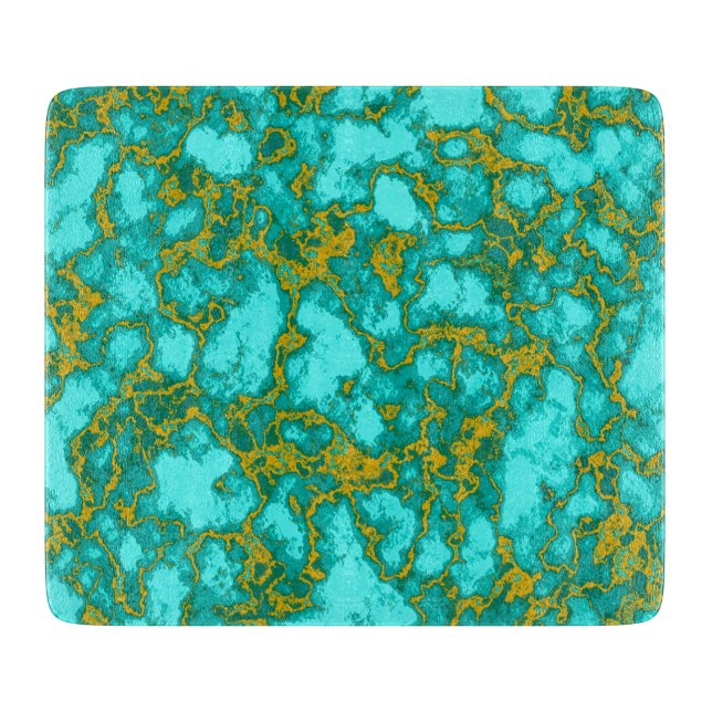 Turquoise Pattern Cutting Board (Front)