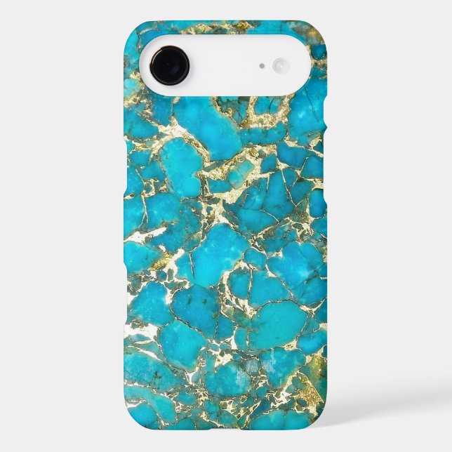 Turquoise Pattern iPhone Case (Back)